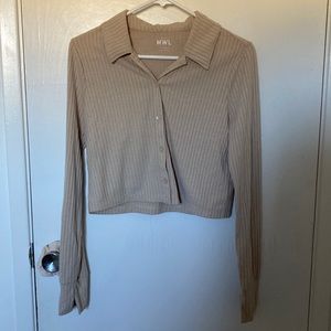 Madewell beige crop top